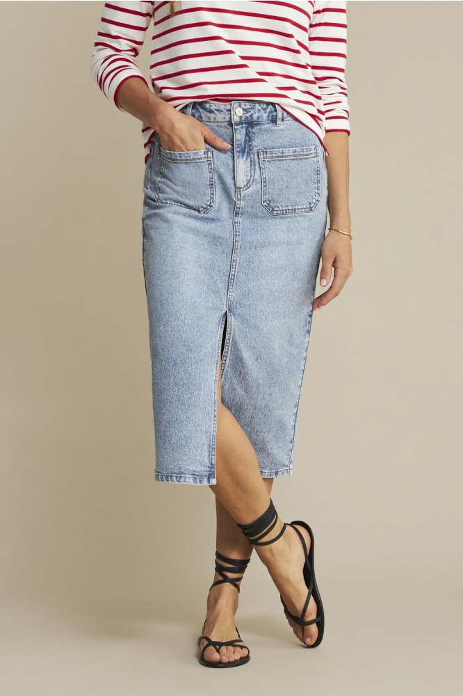 SIBELLE SKIRT FRONT PATCH POCKETS SRB4429 108 BLEACH